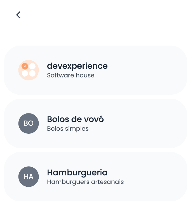 Dashboard do app